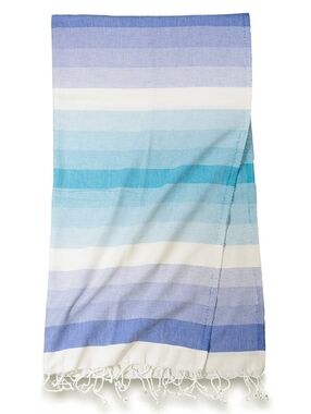 XL Bath Beach Towel Blue Multicolor Stripes Turkish Cotton Striped Peshtemal New